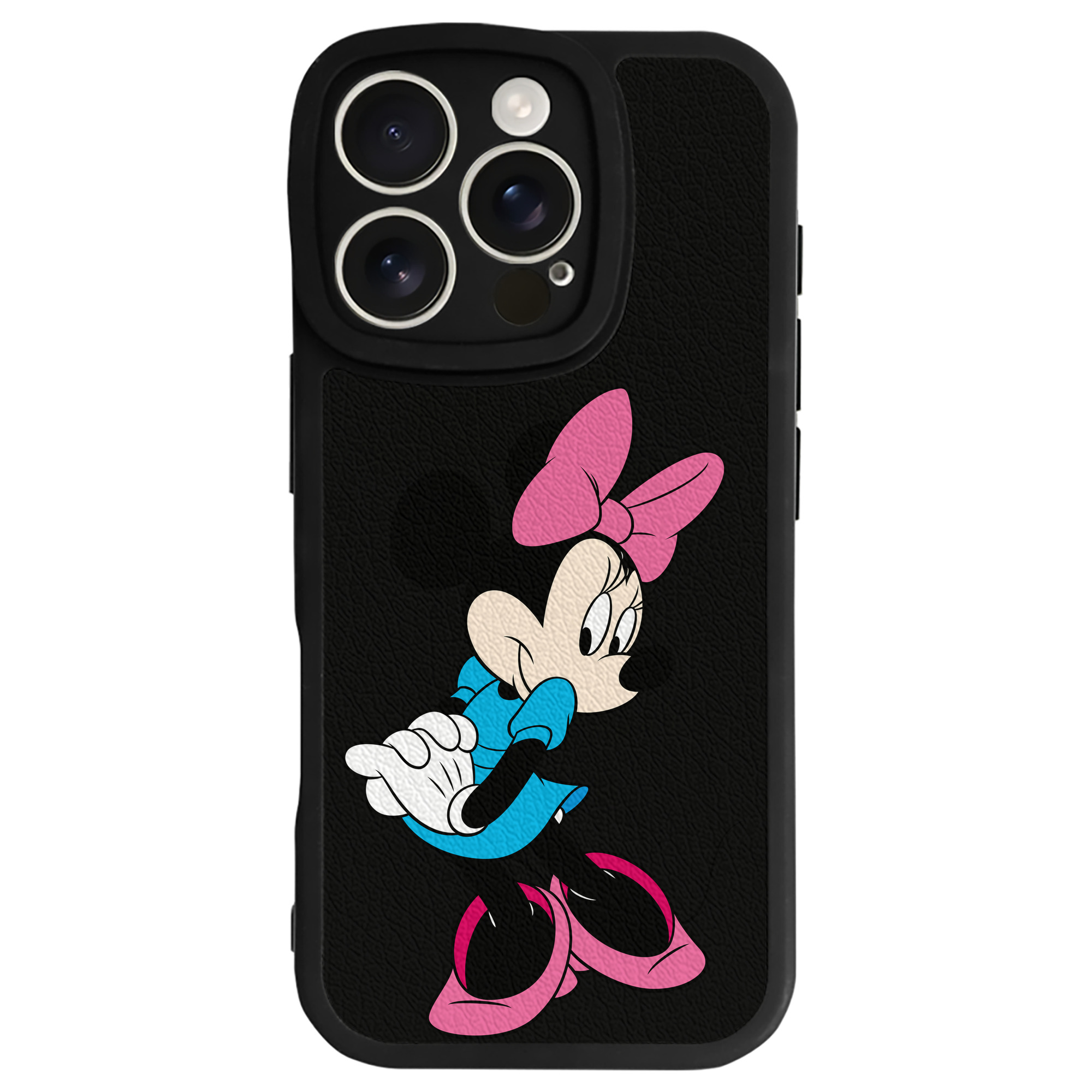 （画像用） ミッキーマウス Mickey Mouse 【iPhone 16シリーズ対応】シリコンスマホケース（レザー調） 材質：シリコン